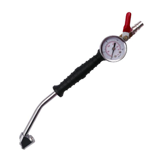 Truck Tire Extended Quick-Inflation Rod With Tire Pressure Gauge