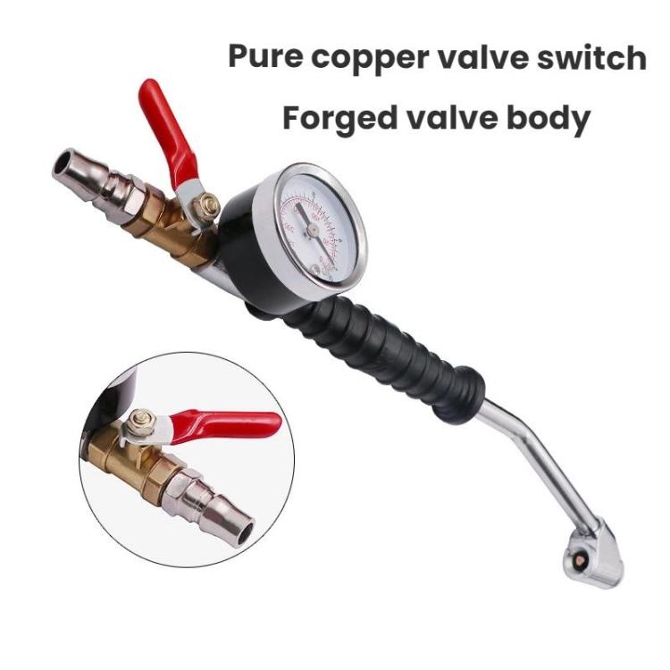 Truck Tire Extended Quick-Inflation Rod With Tire Pressure Gauge