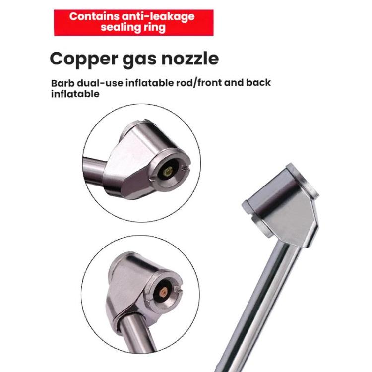 Truck Tire Extended Quick-Inflation Rod With Tire Pressure Gauge