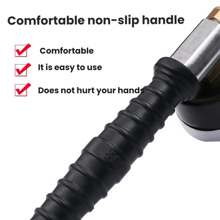 Truck Tire Extended Quick-Inflation Rod With Tire Pressure Gauge