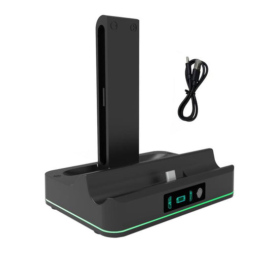 For Nintendo Switch 2 & Joy-Con Controllers KJH Charging Dock With Ambient Lighting, PG-SW2130 White, PG-SW2130 Black