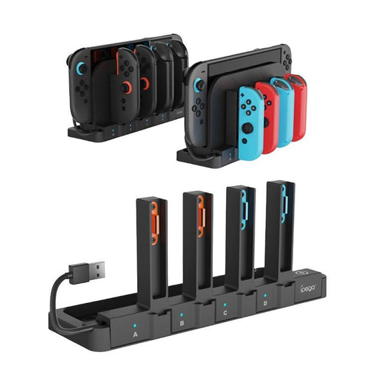 For Nintendo Switch 2/Switch Console Controller ipega 8-in-1 Charging Dock Fast Charging Station