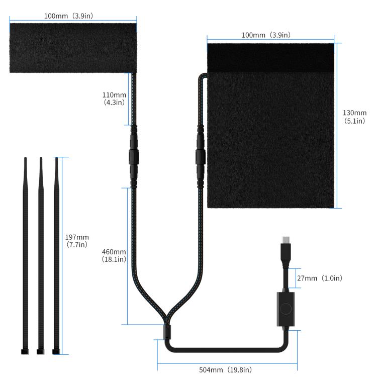 1pair Waterproof Heated Motorcycle Grips With Five-gear Adjustment