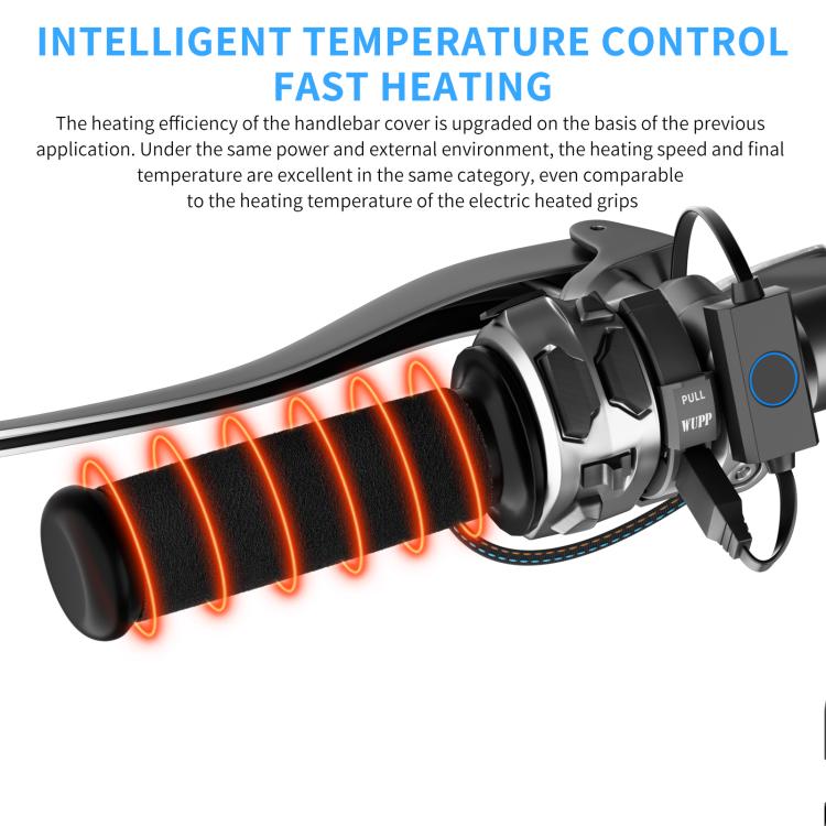 1pair Waterproof Heated Motorcycle Grips With Five-gear Adjustment