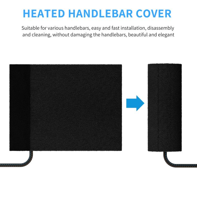 1pair Waterproof Heated Motorcycle Grips With Five-gear Adjustment