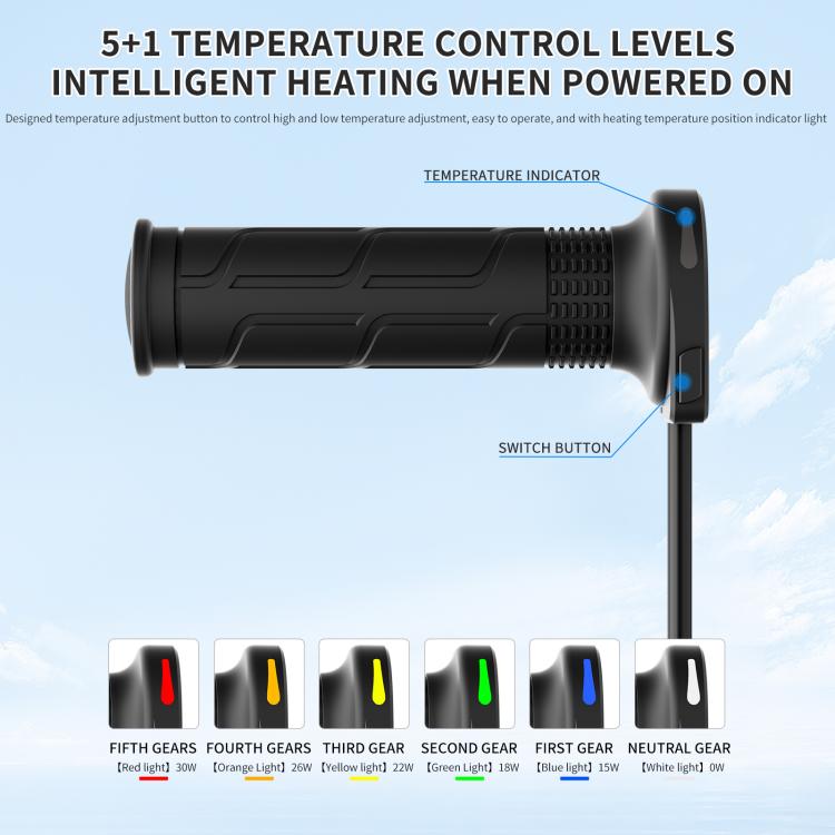 ACC Cable Motorcycle 6-speed Memory Heated Throttle Grip