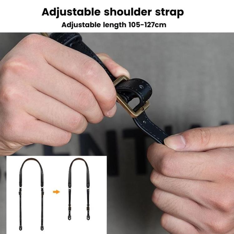 Cwatcun D222 Medium Comfortable DSLR Camera Universal Shoulder Strap Leather Quick Release Strap