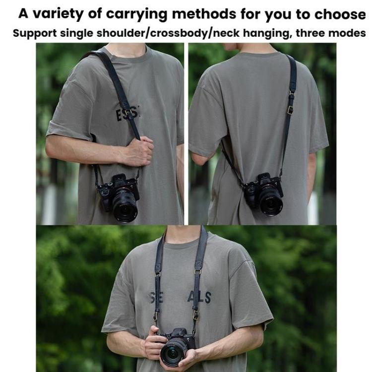 Cwatcun D222 Medium Comfortable DSLR Camera Universal Shoulder Strap Leather Quick Release Strap