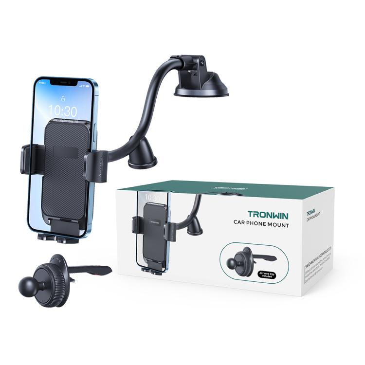 Tronwin JY02 Flexible Arm Dashboard Windshield Car Phone Holder Adjustable Suction Cup Mount