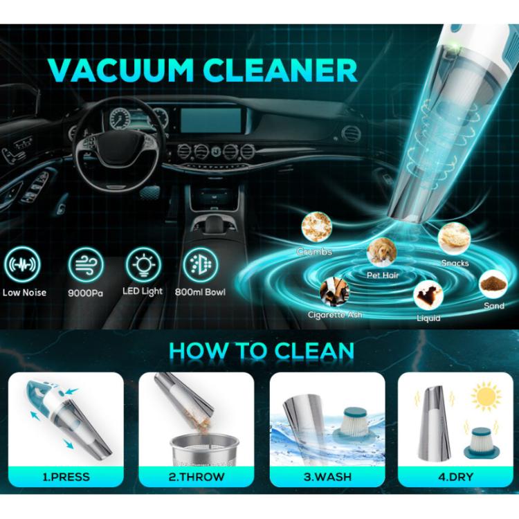 3.8m Corded Handheld Car Vacuum Cleaner with Brushless Motor