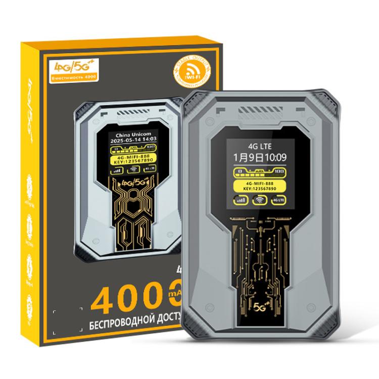 M20 4G/5G Portable WiFi Hotspot 300Mbps SIM Unlocked Pocket Router With Time Display, 4000mAh Long-Lasting Battery