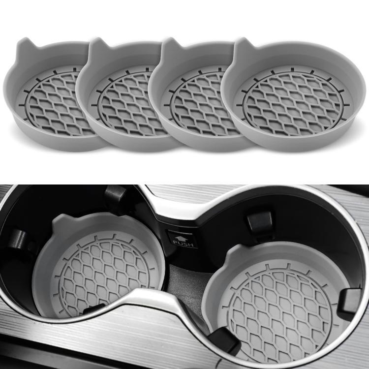 4pcs Anti-squeak Anti-slip Car Coaster With Handle