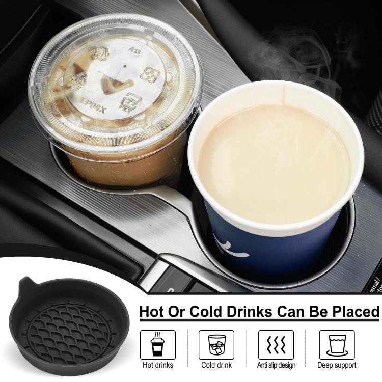 4pcs Anti-squeak Anti-slip Car Coaster With Handle