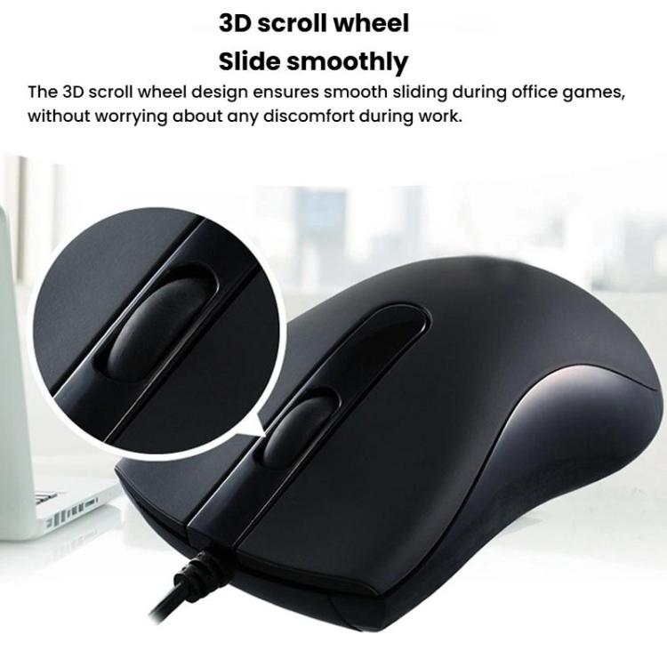 Little Kangaroo DS-917 1000DPI Ergonomic Optical Wired Mouse Laptop Mouse For Office Gaming