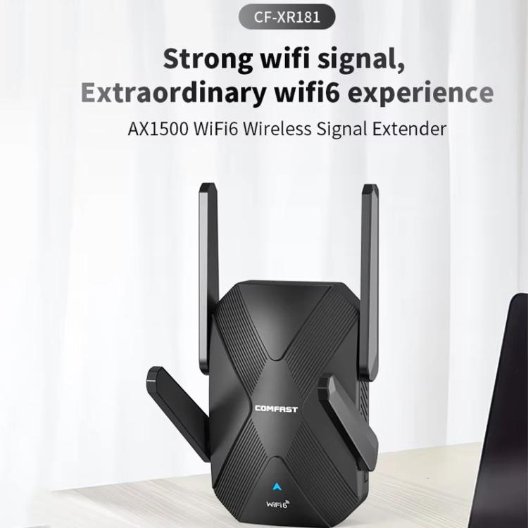 COMFAST CF-XR181 WiFi 6 Dual-Band 1500Mbps Wireless Signal Booster Gigabit Wireless Repeater
