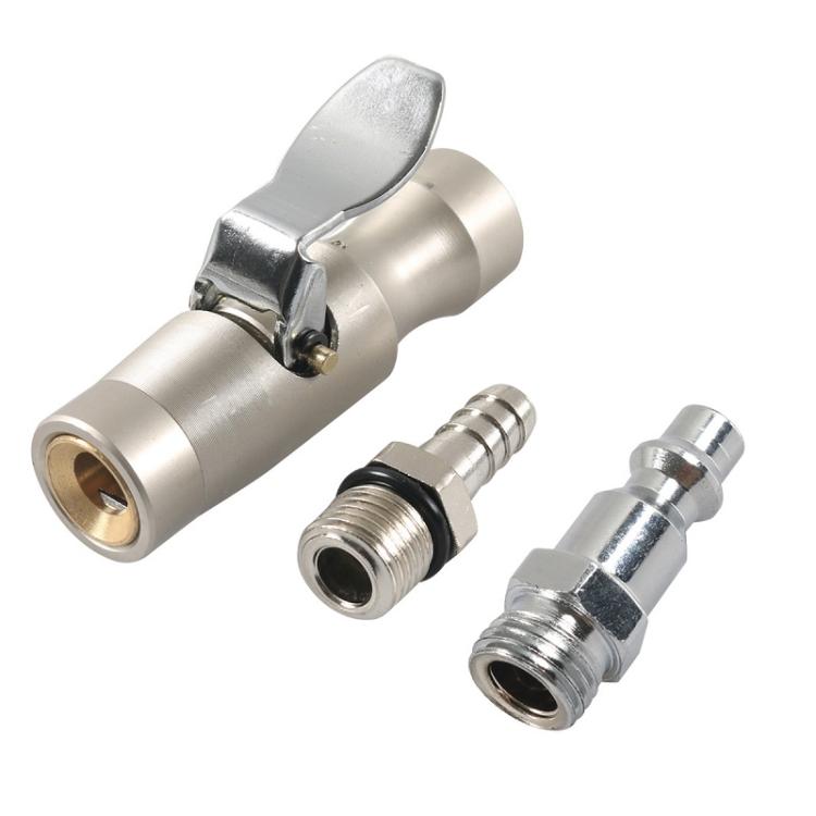 Car Air Pressure Gauge Self-Locking German-Style Air Pump Nozzle