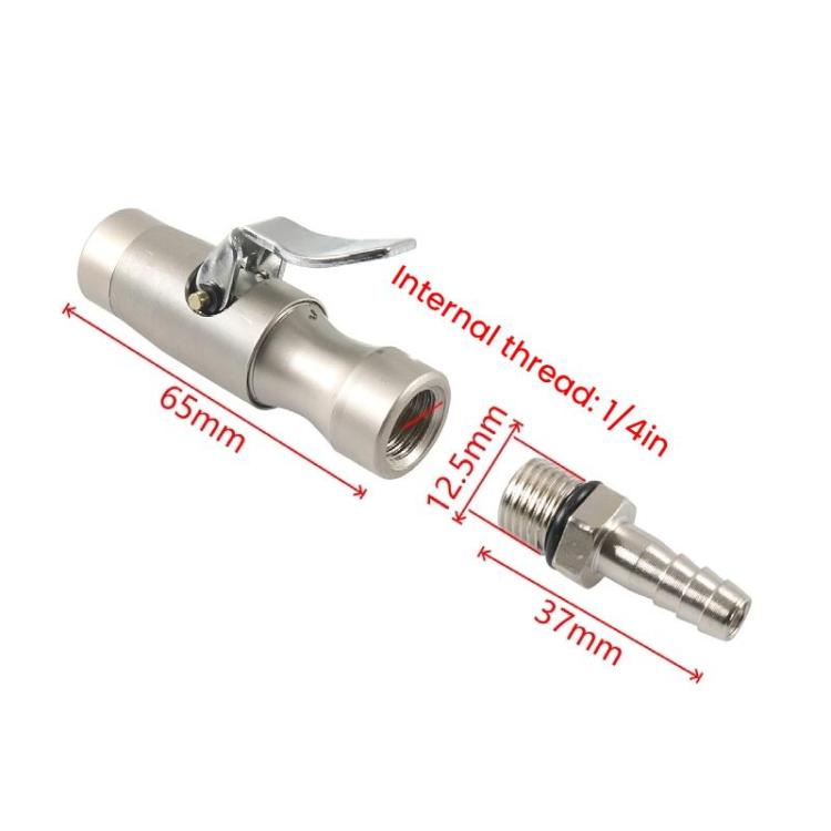 Car Air Pressure Gauge Self-Locking German-Style Air Pump Nozzle