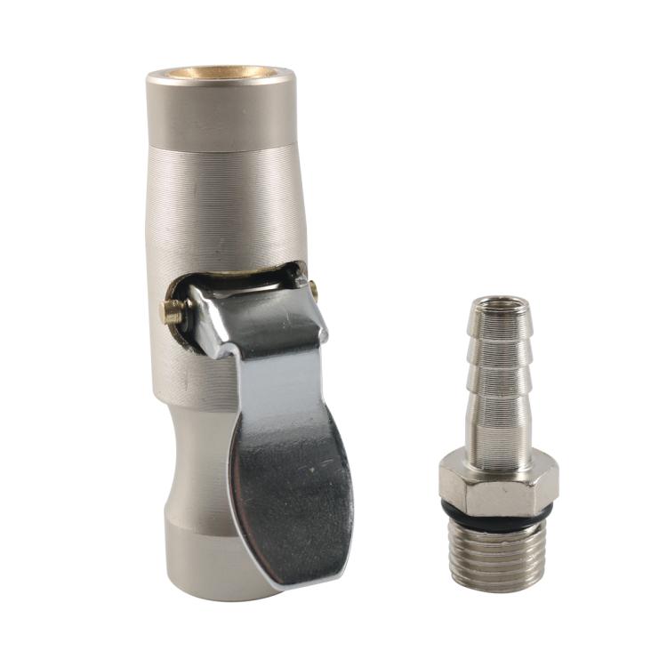 Car Air Pressure Gauge Self-Locking German-Style Air Pump Nozzle