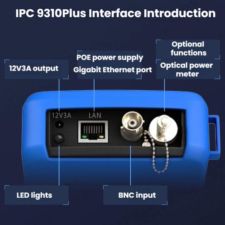 IPC9310Plus-N 4.5 Inch Engineering Tester Network Analog Coaxial Video Surveillance Tester