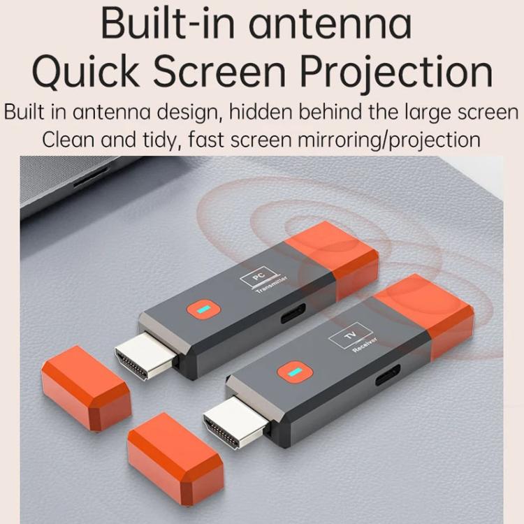 HDMI Wireless Transmitter 50M Signal Extension 1080P WIFI Computer Wireless Casting Same Screen, Transmitter + Receiver