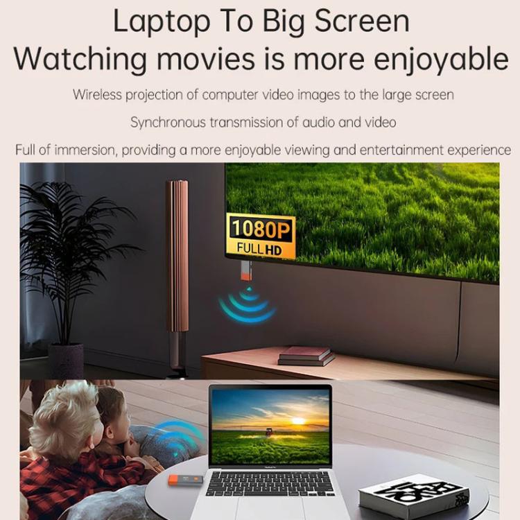 HDMI Wireless Transmitter 50M Signal Extension 1080P WIFI Computer Wireless Casting Same Screen, Transmitter + Receiver