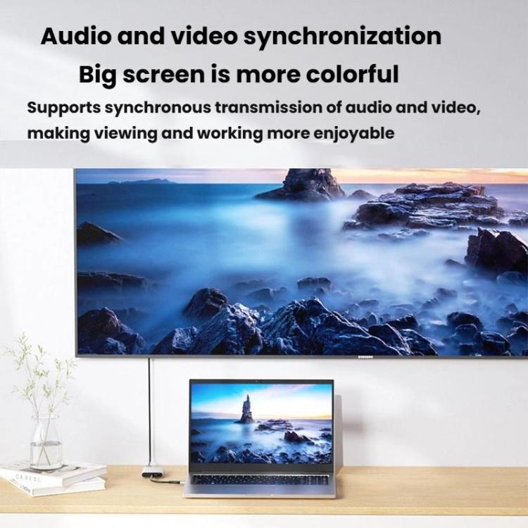 USB3.0+Type-C To Dual HDMI Extender 4K 60HZ Dual Screen Heterodyne HD Video Converter