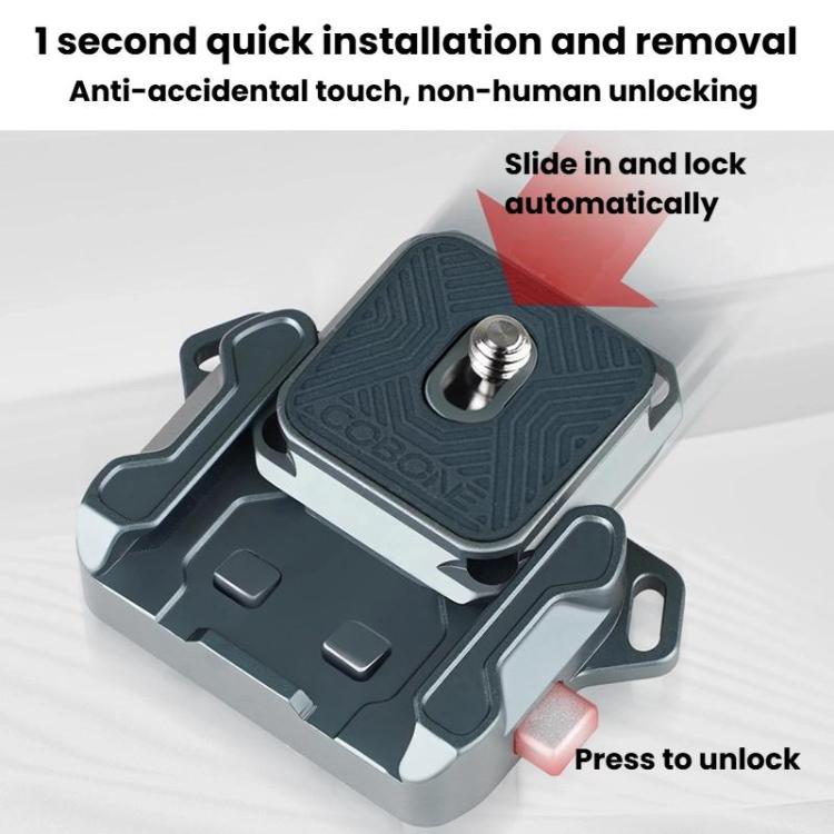 COBONE XQC-1 Camera Shoulder Strap Quick-Mount Clip Base Universal DSLR Tripod Head Adapter Base