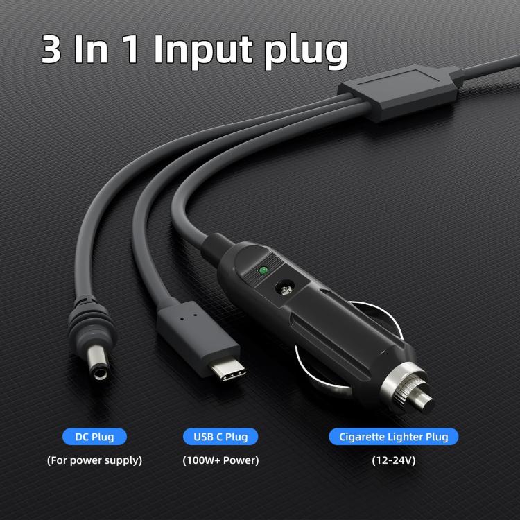 3 In 1 TYPE-C To DC Cigarette Lighter Car Charger For Starlink 4th GEN Mini