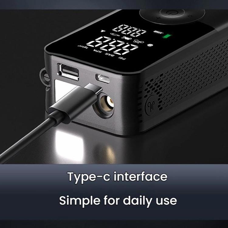 Portable Smart Lighting Wireless Digital Display Car Air Pump