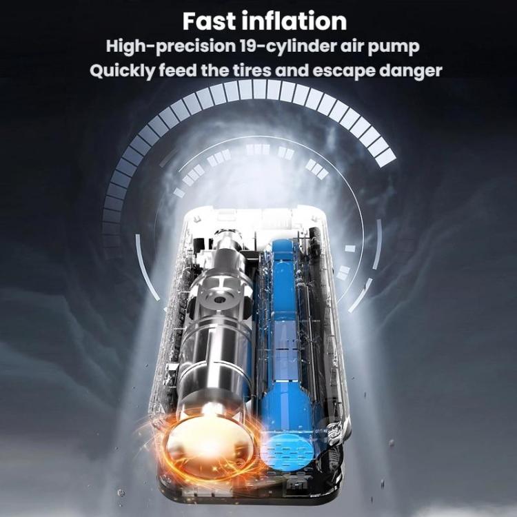 Portable Smart Lighting Wireless Digital Display Car Air Pump