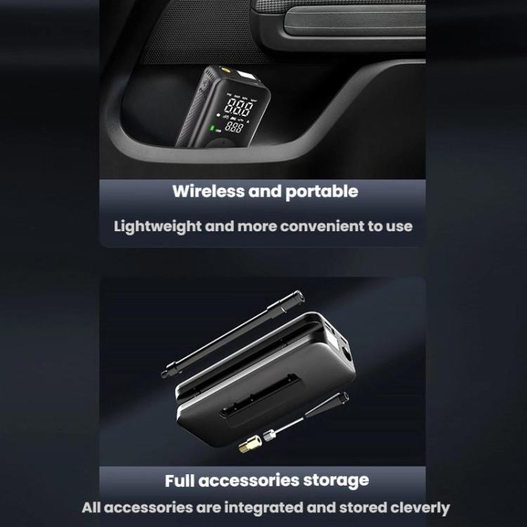 Portable Smart Lighting Wireless Digital Display Car Air Pump