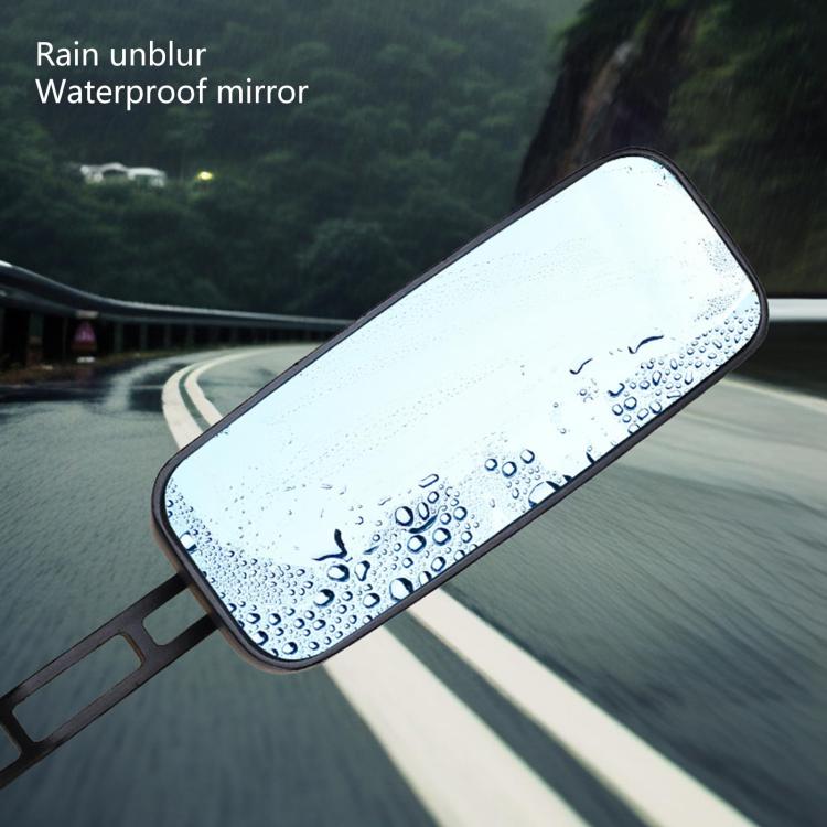 Electric Bike Modified Aluminum Alloy Blue Glass Square Curved Rod Rearview Mirror