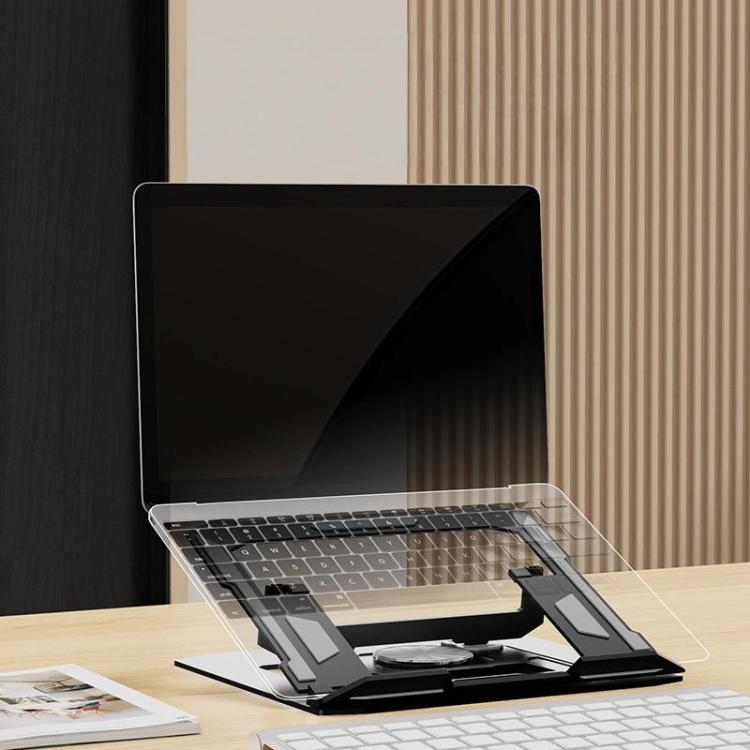 Carbon Steel Laptop Tablet Stand Holder Foldable Desktop Riser With 360-Degree Rotation