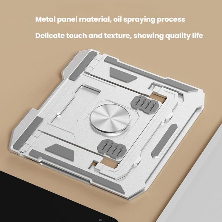 Carbon Steel Laptop Tablet Stand Holder Foldable Desktop Riser With 360-Degree Rotation