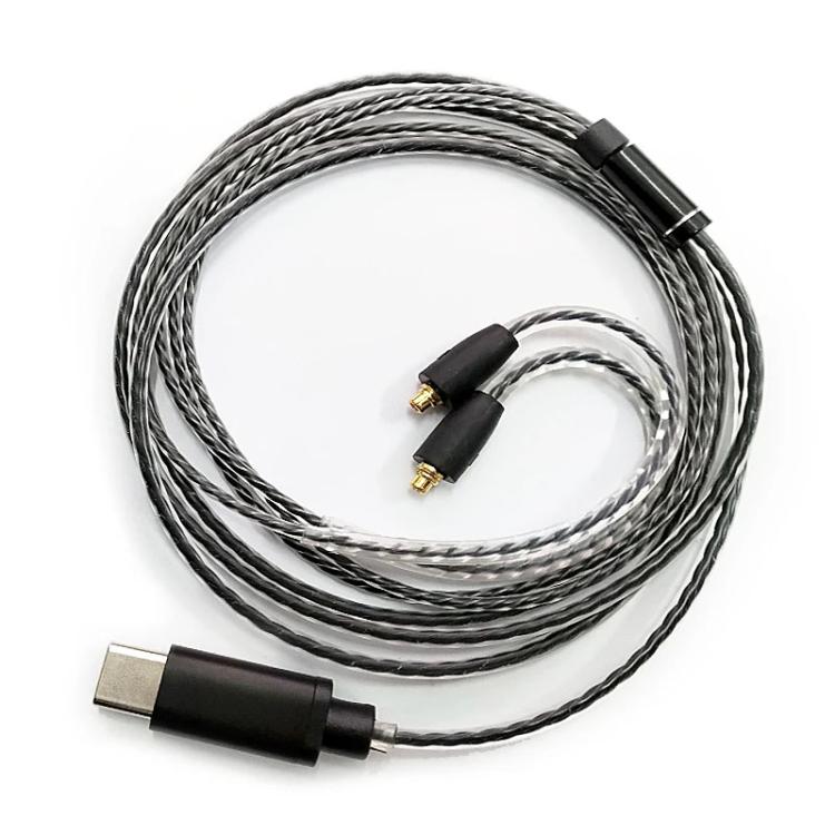 1.2m Type-C To MMCX Interface Headphone Plug Cable For Shure SE215 / SE315 / SE425 / SE535 / SE846