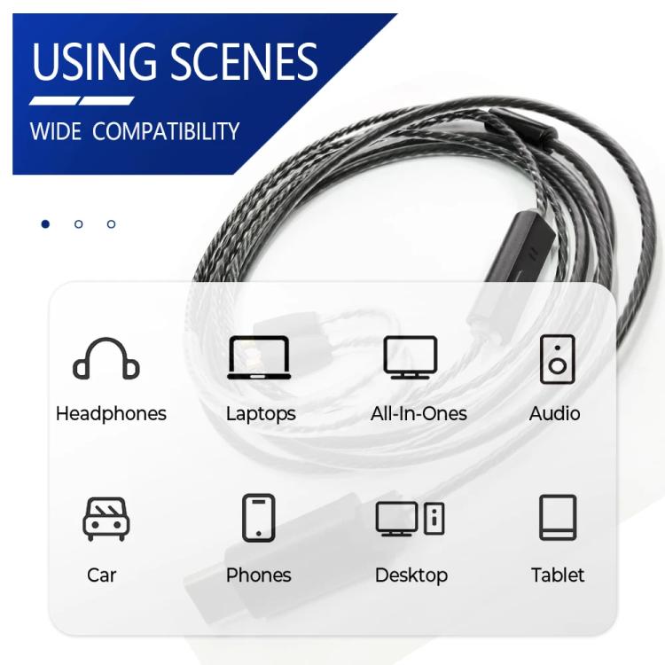 1.2m Type-C To MMCX Interface Headphone Plug Cable For Shure SE215 / SE315 / SE425 / SE535 / SE846