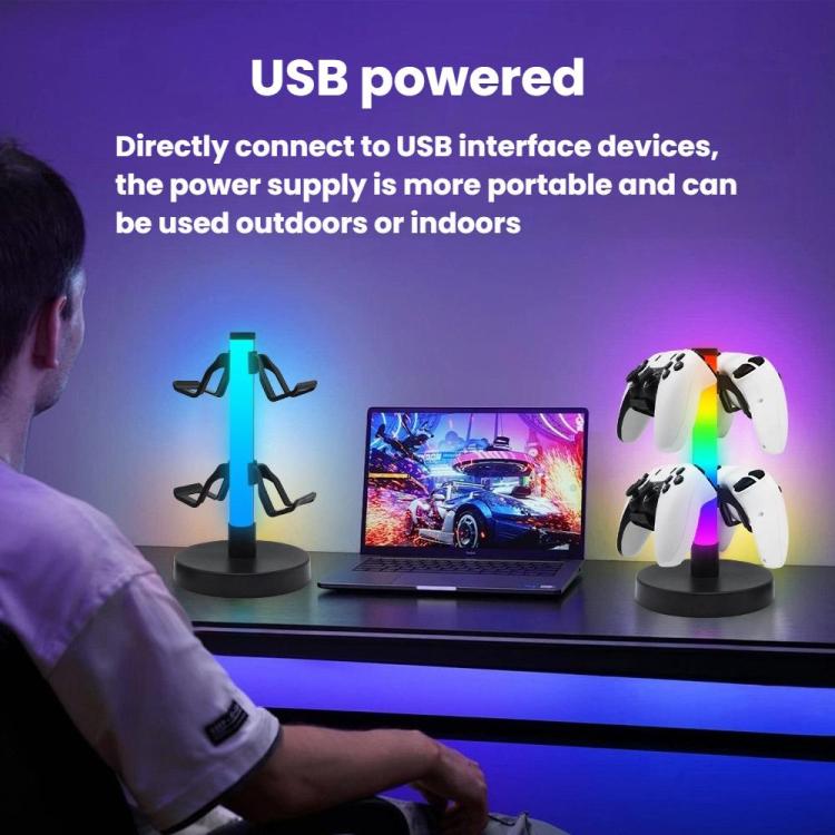 KBB-81 RGB Gaming Controller Headphone Stand Ambient Light Stand