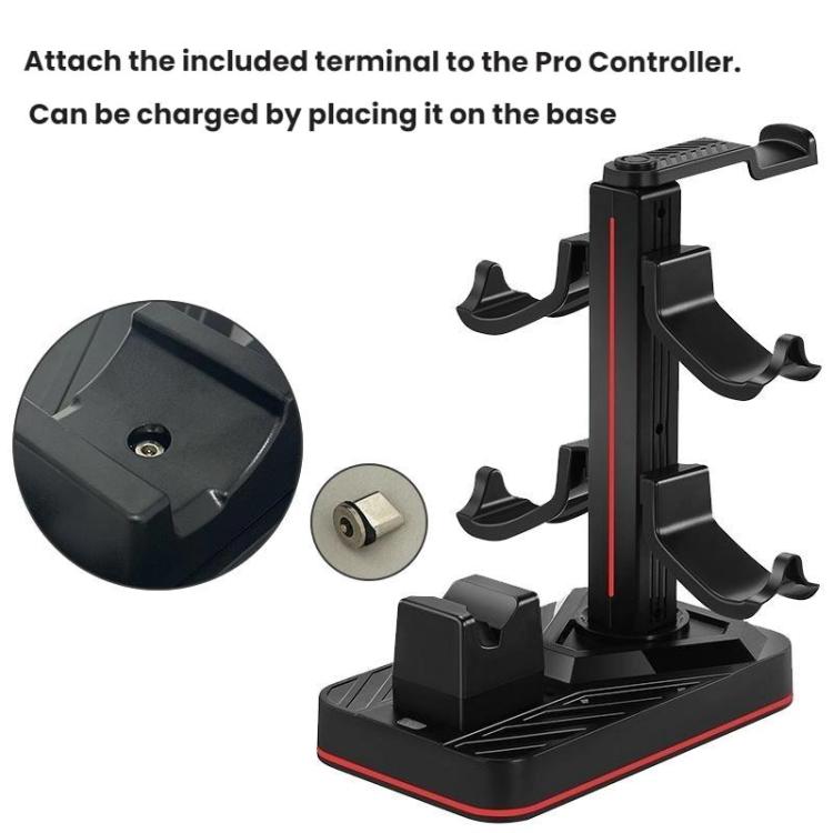 For Nintendo Switch 2 Pro Controller Headphone Storage Rack Charging Base