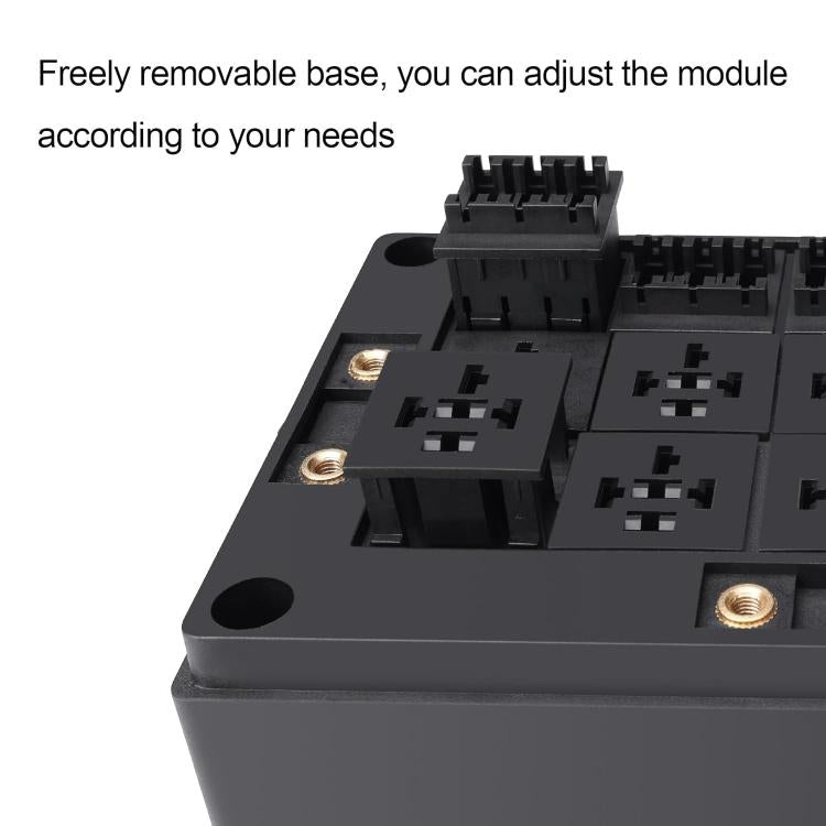 5pcs /Set Relay Socket Module for 4-Pin and 5-Pin Relays, Compatible with FB-15T 15-Slot Relay Box