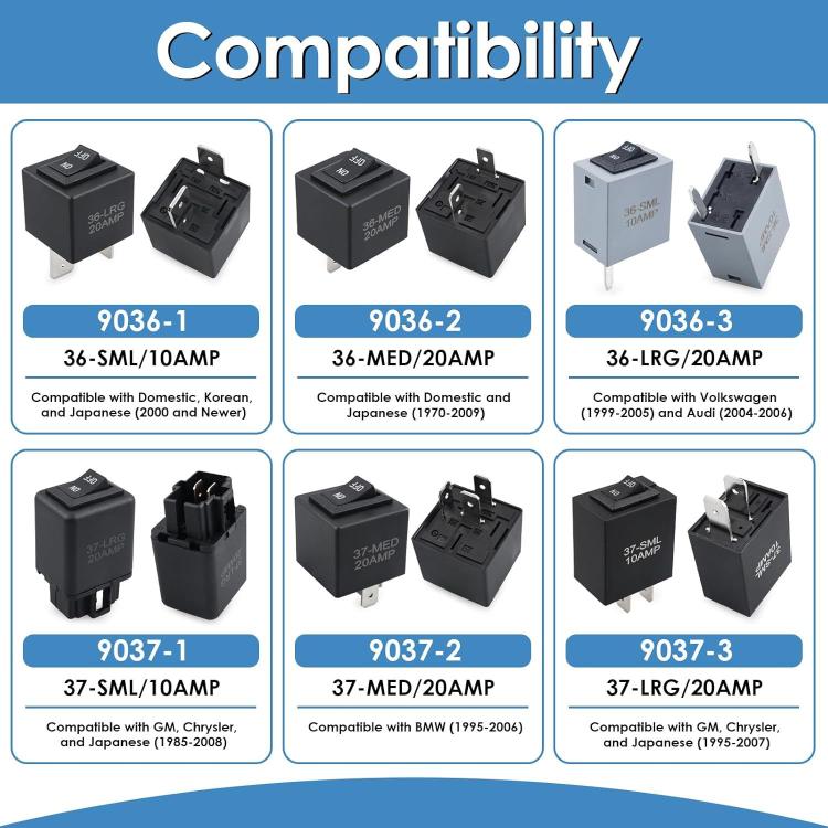 9038 Fuel Pump Relay Bypass Master Kit Replaces OEM 9036 And 9037, For Automotive Diagnostic Testing
