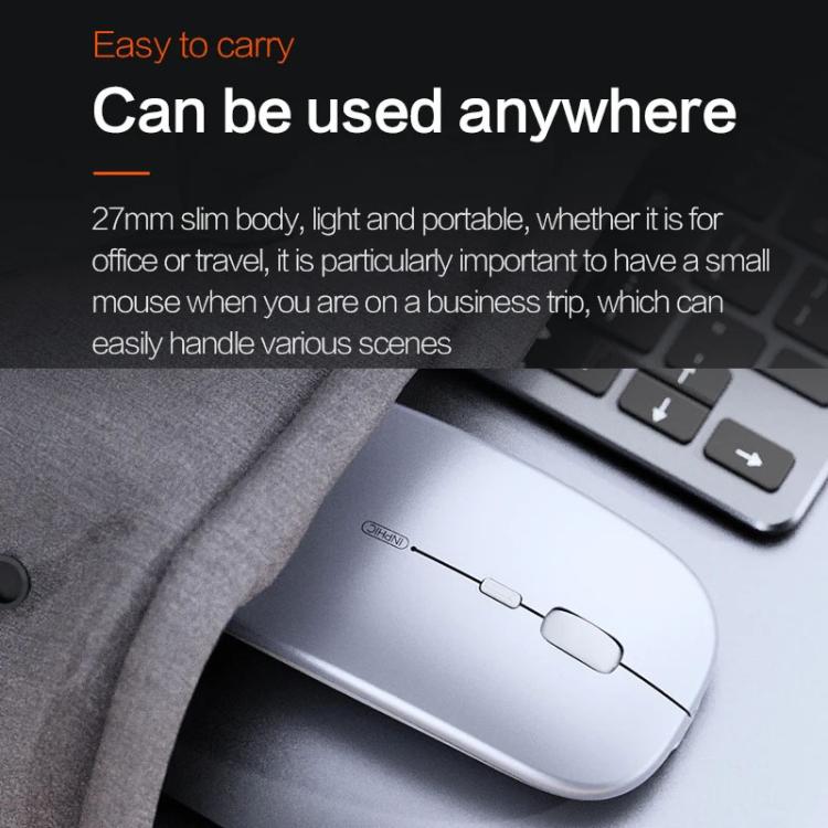 Inphic M1 PRO Wireless Bluetooth Tri-mode Rechargeable Mute Mouse With Battery Level Display