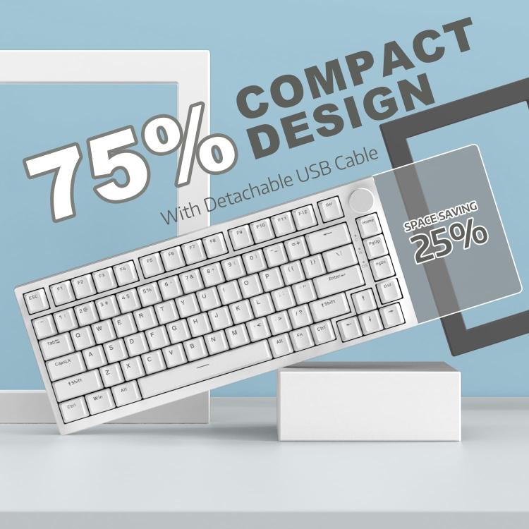 Ajazz AK820 Hot Swappable Wired Mechanical Keyboard With Light