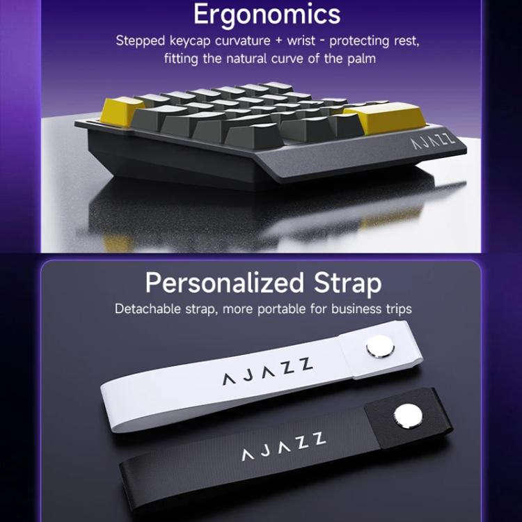 Ajazz AK029 Magnetic Rice Switch HIFI Edition RGB Backlight Wired Single Handed Gaming Keyboard