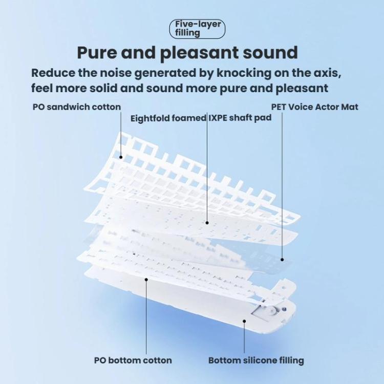 Ajazz AK820 MAX Hot-swappable Gasket 75 Mechanical Keyboard With RGB Light