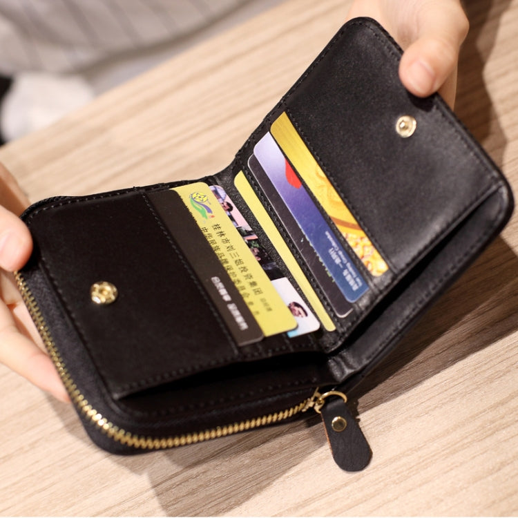 Women  Short Zipper Cute Coin Purse Mini Wallet