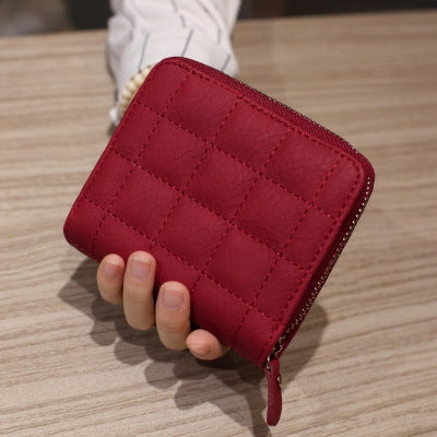 Women  Short Zipper Cute Coin Purse Mini Wallet