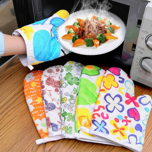 10 PCS Microwave Oven Anti-scald Gloves Household Oven Baking High Temperature Resistant Insulated Gloves