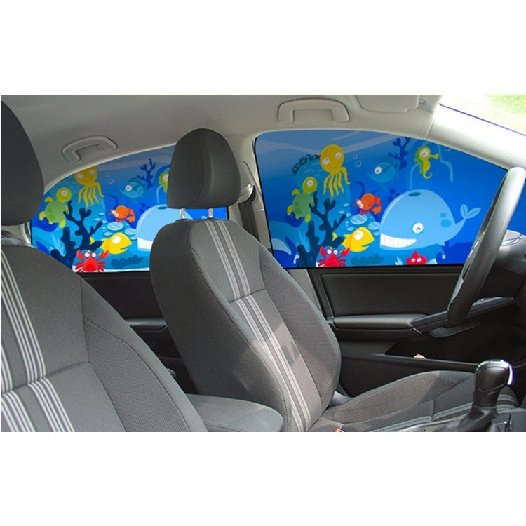 Car Cartoon Magnetic Sunshade Sunscreen Telescopic Collapsible Sunshield