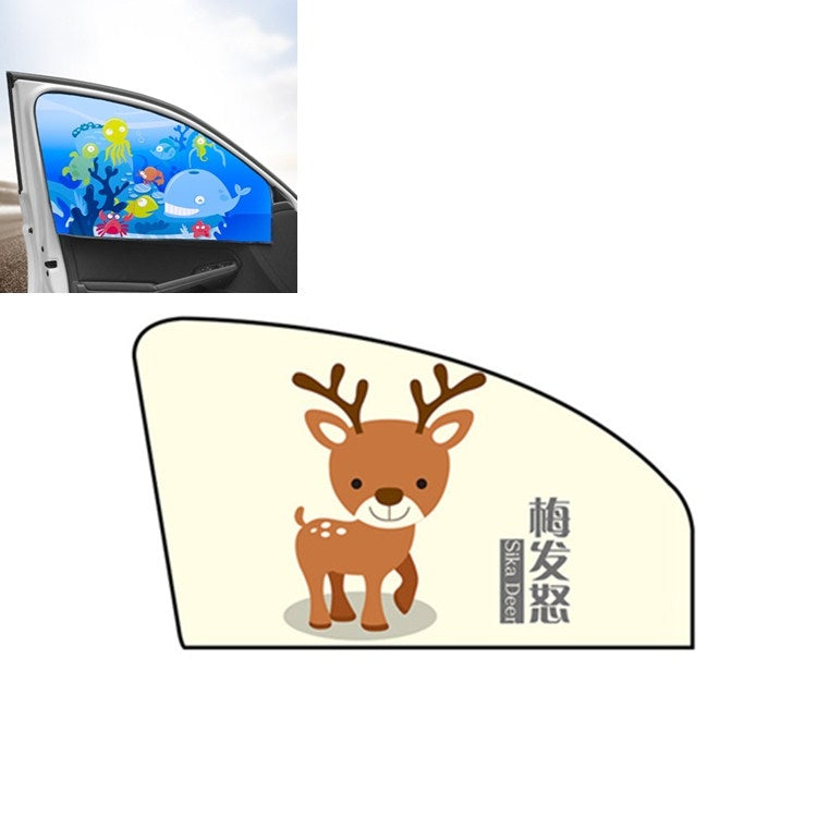 Car Cartoon Magnetic Sunshade Sunscreen Telescopic Collapsible Sunshield