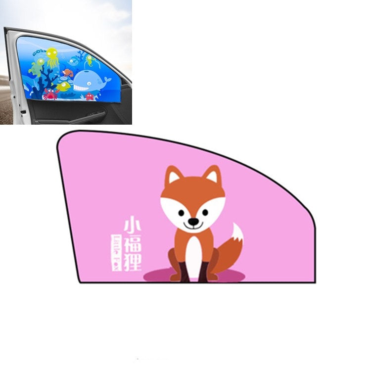 Car Cartoon Magnetic Sunshade Sunscreen Telescopic Collapsible Sunshield